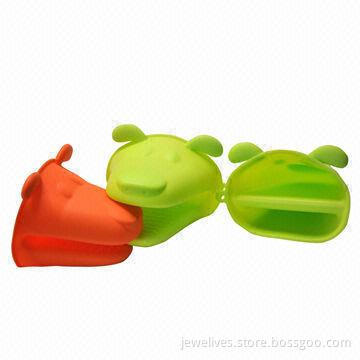 Dog-shaped promotional oven mitts